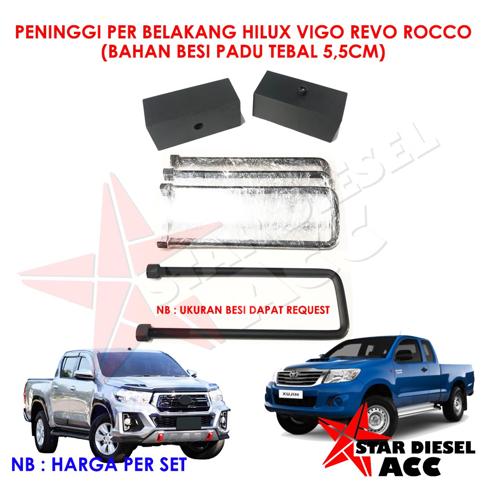 GANJALAN PER BELAKANG HILUX VIGO REVO BODY LIFT SHOCK BELAKANG TOYOTA HILUX LIFT KIT
