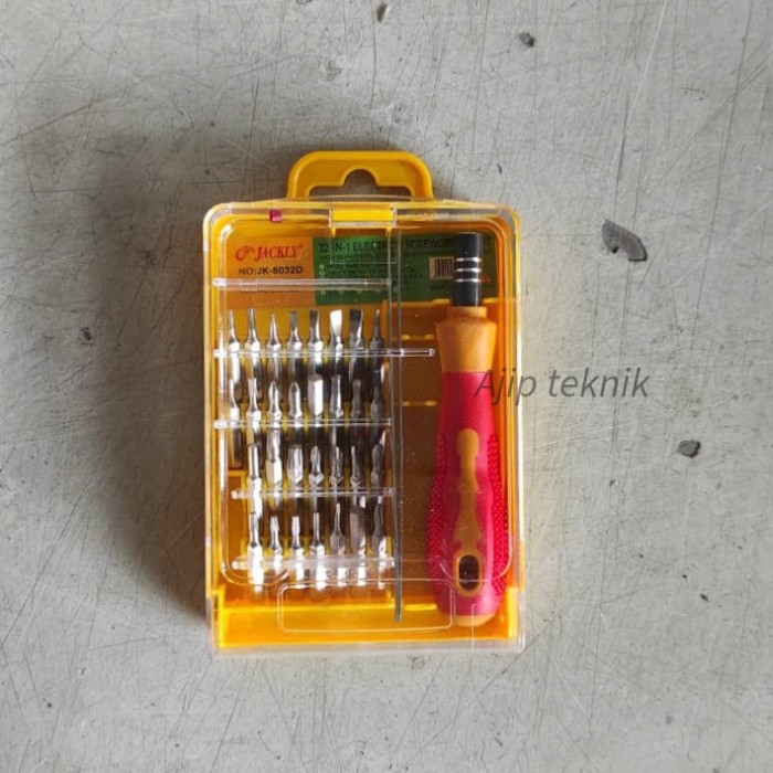 Obeng set 32 in 1 pinset multifungsi hp laptop srewdrivertool termurah