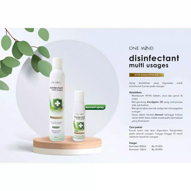 One Mind Disinfektan Spray / Desinfectant Eucalyptus Aerosol Spray