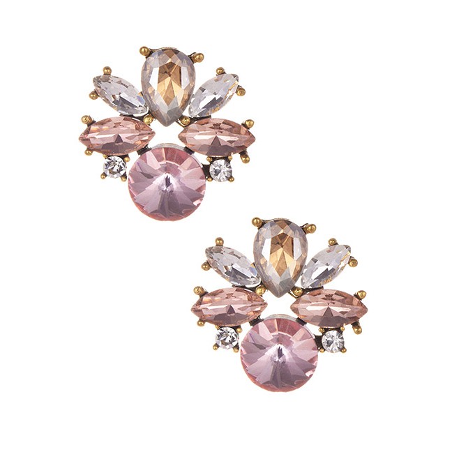 LRC Anting Tusuk Fashion Diamond Decorated Earrings