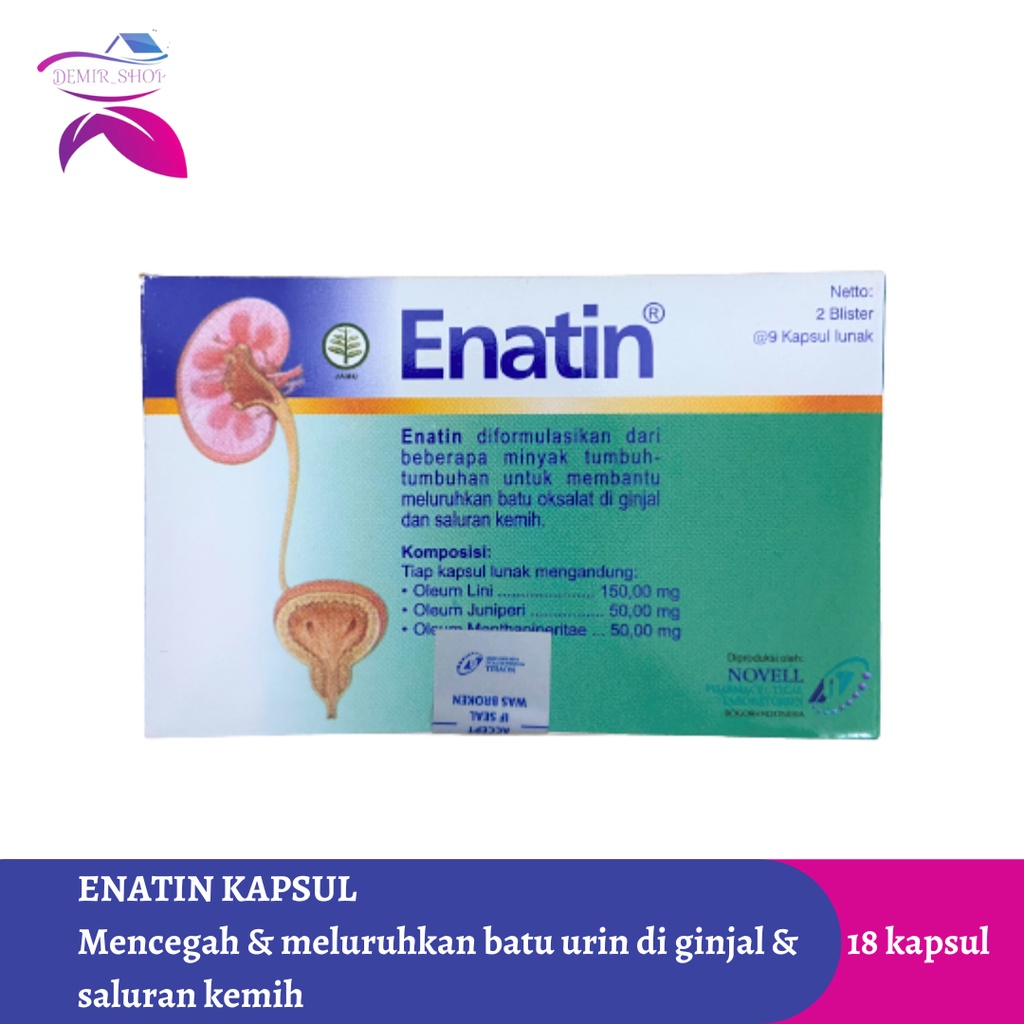 Enatin Kapsul untuk Meluruhkan Batu Urin di Ginjal &amp; Saluran Kemih