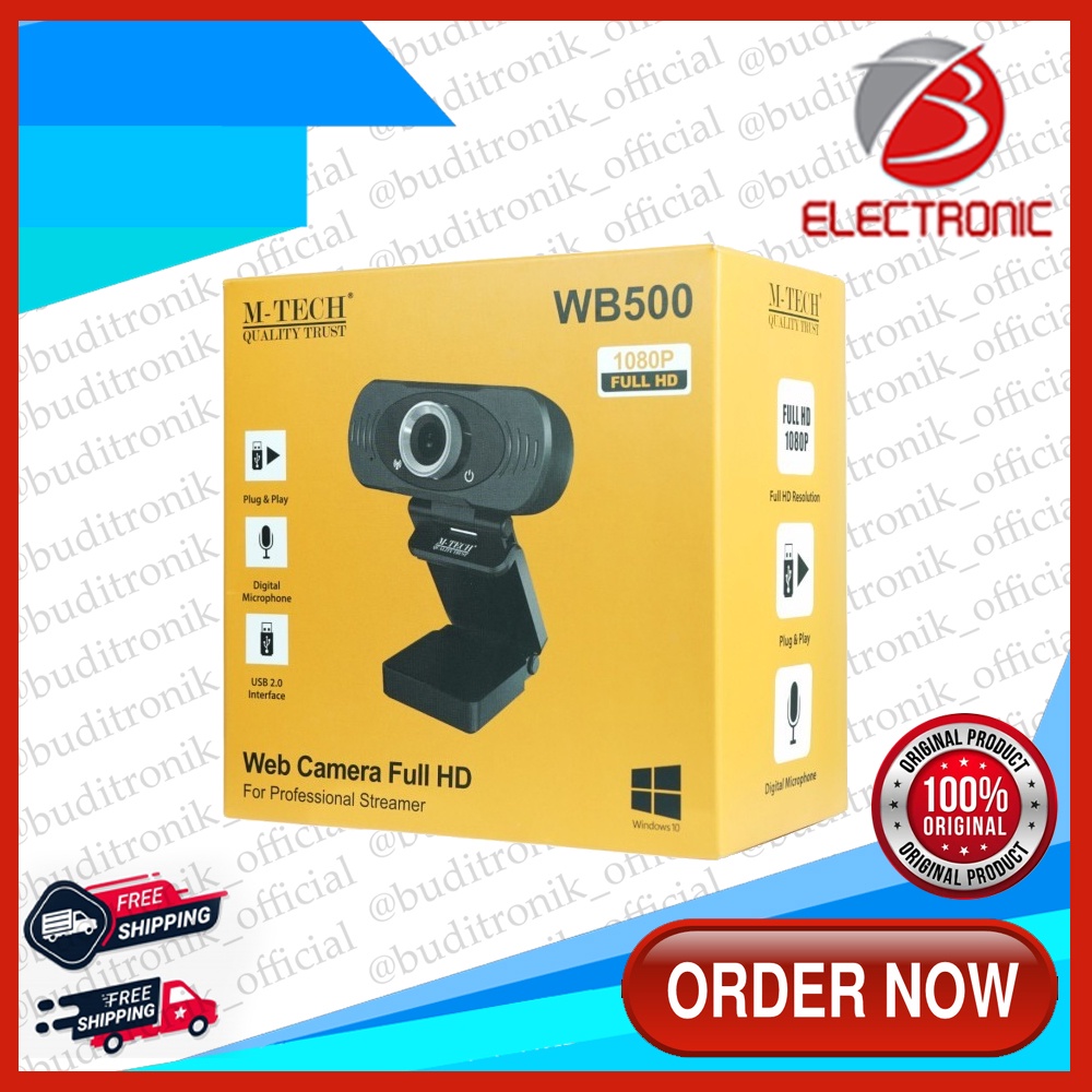M-Tech WB500 1080p Full HD Auto Focus Webcam Original