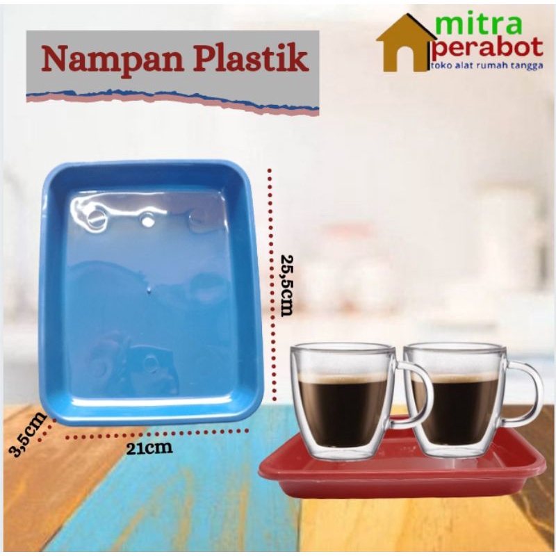 Nampan Plastik Tampah Plastik Kotak Tatakan Alas Baki Kotak Plastik
