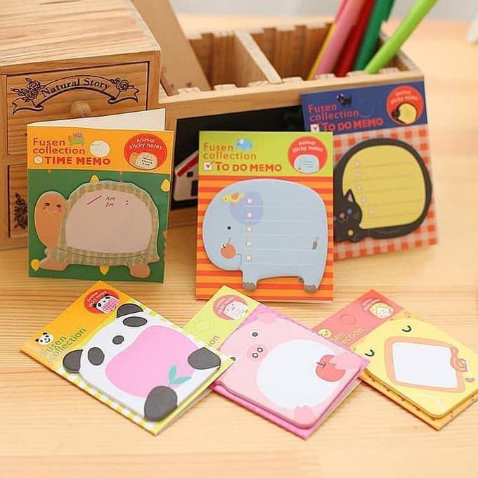 

Sticky Note Animal (20-30 lembar) Motif Karakter Hewan Lucu ATSN-01