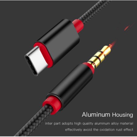 Kabel Audio USB Type C to Aux 3.5mm 1M Type C male to AUX 3.5mm male