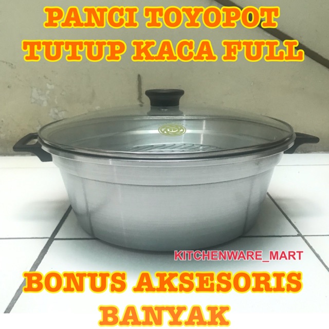 Panci Toyopot Tutup Kaca FULL-  Panci ajaib tutup kaca - Panci Tatung Tutup Kaca