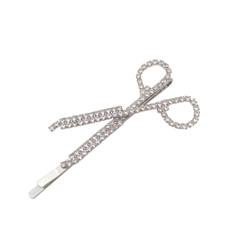 Flash Diamond Scissors Hairpin Accessories Trendy Temperament Personality Creativity