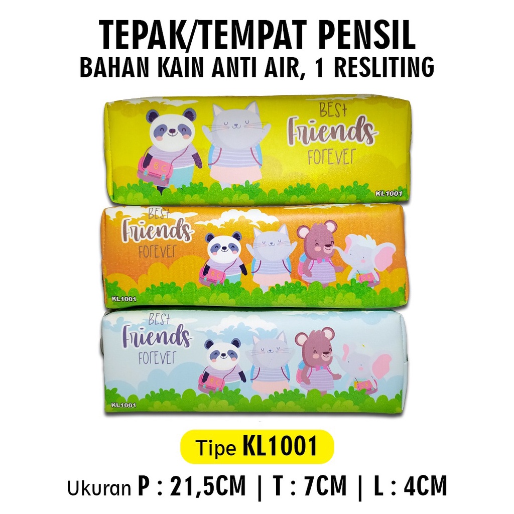 

LJK SHOP - KOTAK PENSIL RESETING / KOTAK PENSIL POUCH / KARAKTER ANIMAL KL1001