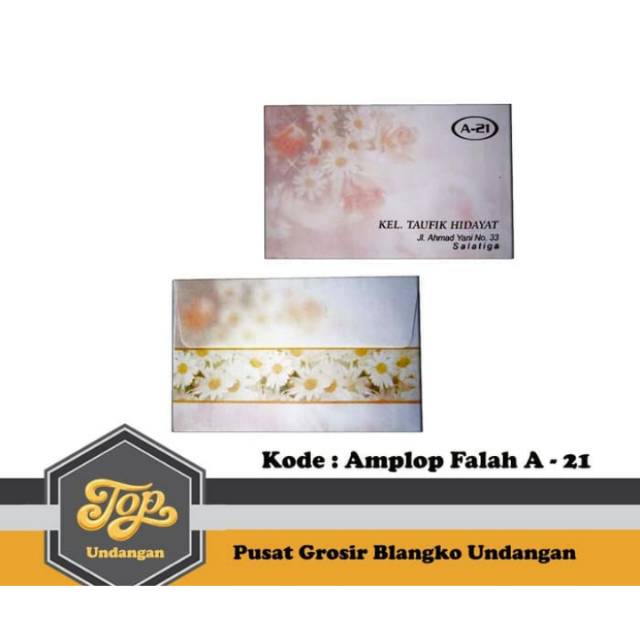 

Amplop Falah A 21 Harga Murah Isi 50 Tanpa Cetak Tulisan