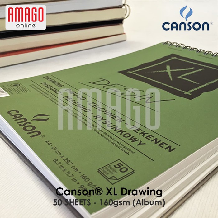 CANSON XL - DRAWING - DESSIN - 50 SHEETS - A3 (29,7 x 42 CM) - 160G (ALBUM) - 400039089