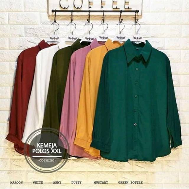 KEMEJA POLOS WANITA KEMEJA BASIC