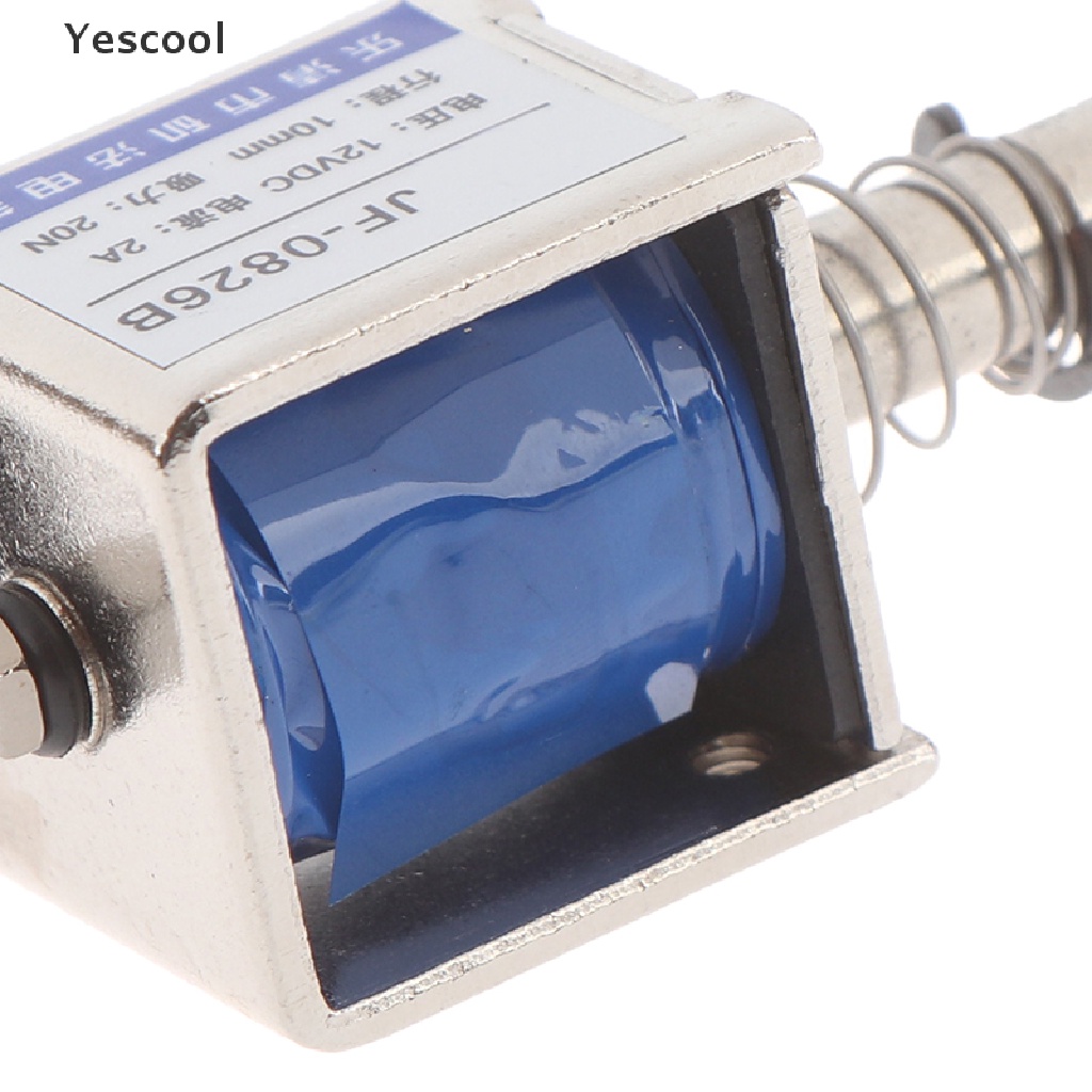 Yescool JF-0826B solenoid Elektromagnetik Tipe Tarik Dorong 20N 12V / 2A 10mm