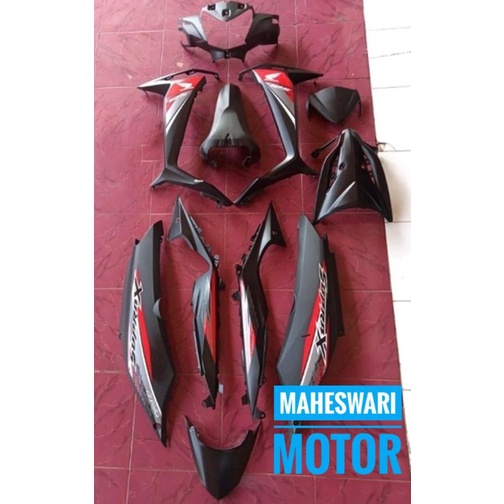 Cover body halus Honda Supra X 125 Fi Hitam Doff.