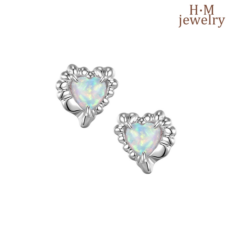 Anting Tusuk Sterling Silver 925 Desain Hati Flat Simple Untuk Wanita