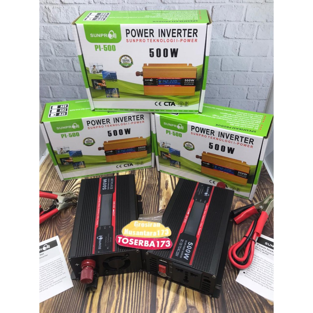 Power Inverter Sunpro PI 05 500Watt - Inverter Smartsonic 500W SMT-500W - Inverter 500 Watt