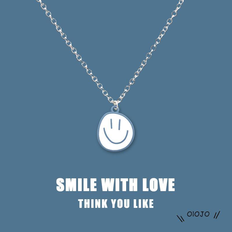 【COD】Kalung Rantai Dengan Liontin Smiley Face Untuk Wanita