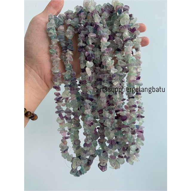 KERIKIL BESAR Batu FLUORITE QUARTZ 2cm biru hijau asli tanpa pewarnaan