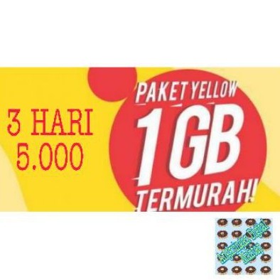 PAKET KUOTA INTERNET DATA YELLOW INDOSAT 3 HARI