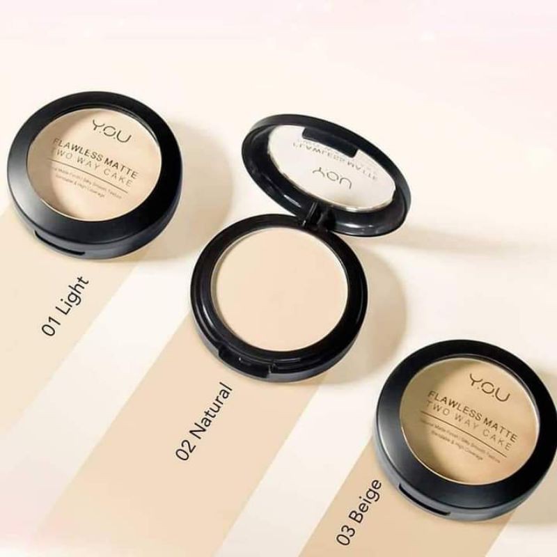 YOU Flawless Matte Two Way Cake TWC Matte Bedak Padat Original YOU