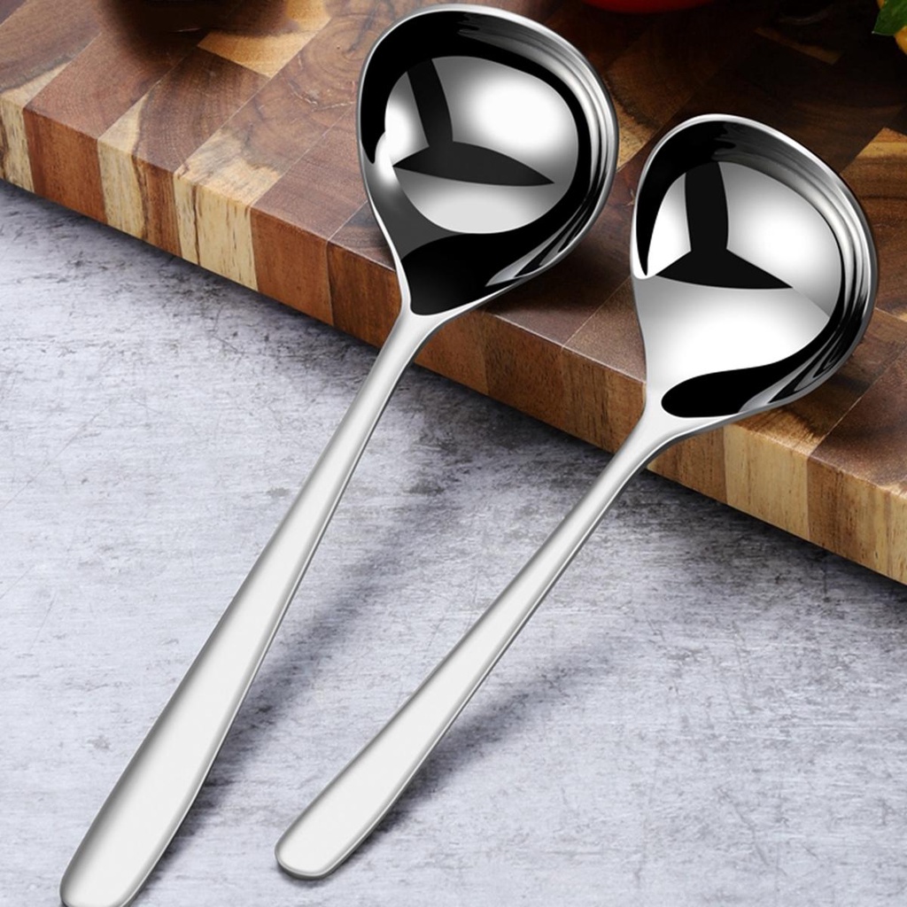 Quinton Sendok Sup Restoran Hot Pot Alat Dapur Makan Stainless Steel Menebal Soup Ladle