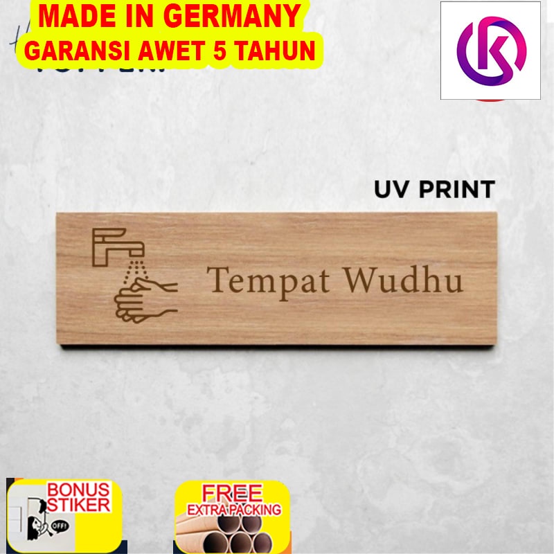 

Murah Signage Tempat Wudhu Sign Board UV Print Kayu - Kyoto Style - 25x7
