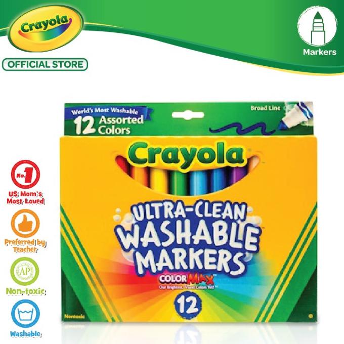 

Crayola Ultra Clean Washable Broad Line Marker - 12 Color