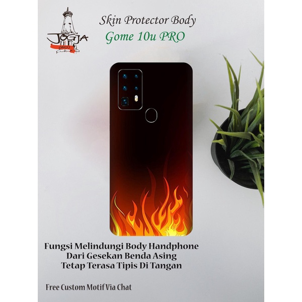 Dapat 2pcs Garskin Hp Gome U10 Pro Motif fire - Free Custom Via Chat