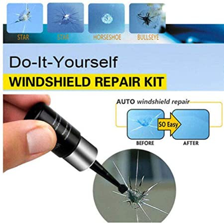 [ HITAM ] Windshield Repair Kit ~ Car Crack ~ Memperbaiki Kaca Retak