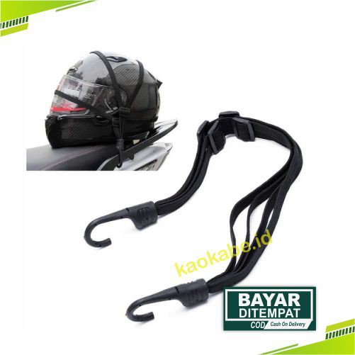 Jual Tali Pengikat Helm Jaring Elastis Helmet Rope Cargo Net 2 Hook 65