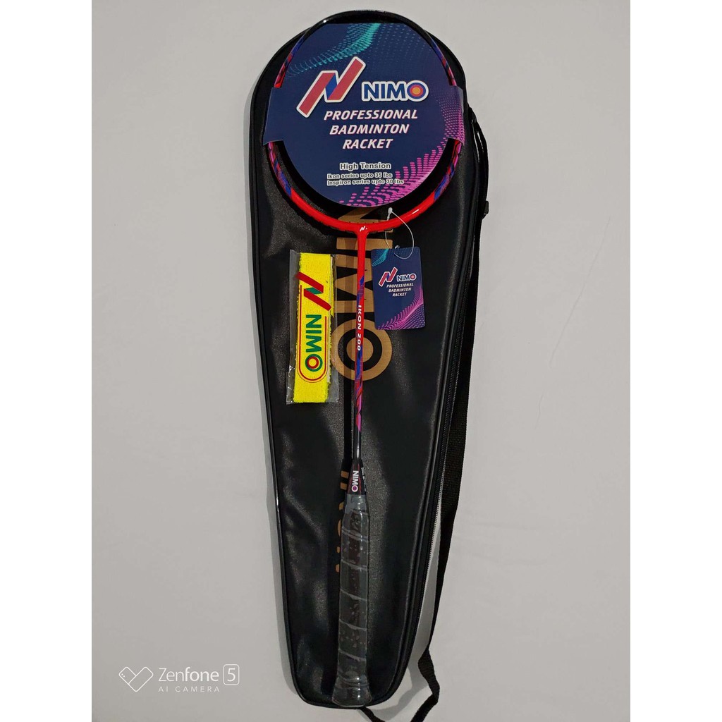 NIMO Raket Badminton IKON 200 + Free Tas + Grip
