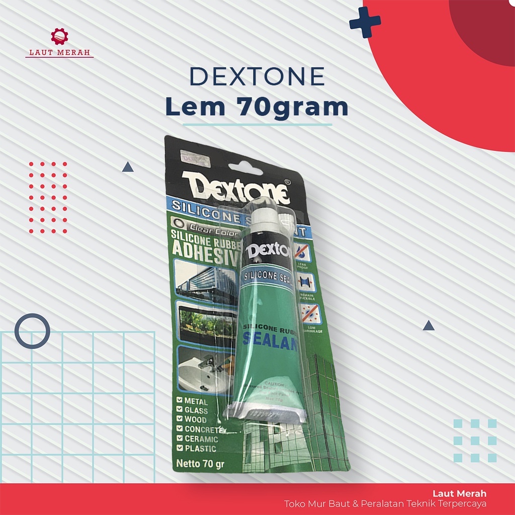 

Lem Silicone Sealant DEXTONE 70 gram Bening - Lem Aquarium Sealer Rubber Adhesive Tube Besar 70gr