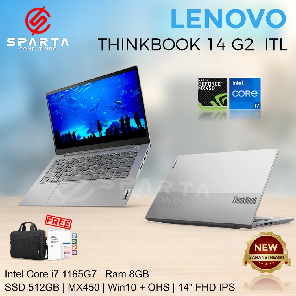 Laptop Lenovo Thinkbook 14 G2 ITL Core i7-1165G7 8GB SSD 512GB MX450 W10 OHS IPS