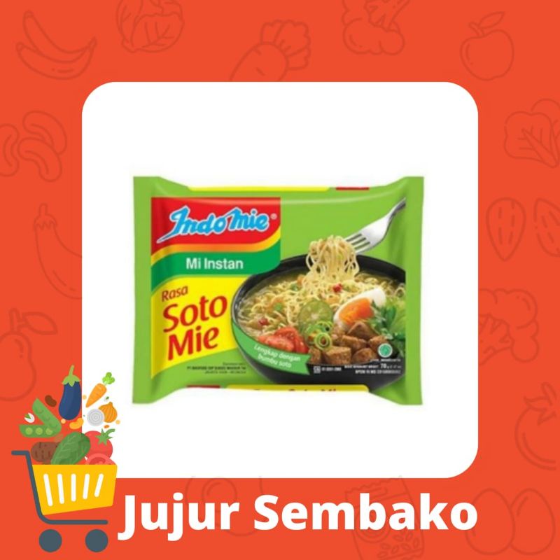

Indomie Soto Mie/Indomie Ayam Bawang/Mie Instant ecer 1 bungkus