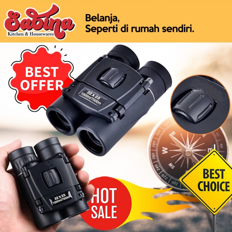 Teropong Binocular Outdoor Adventure Magnification 22x25 Long Range