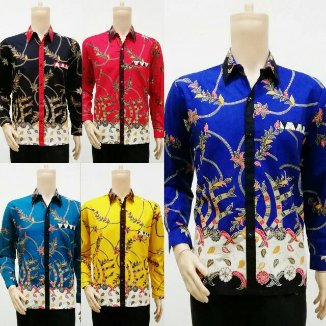 Kemeja hem batik pria lengan panjang - Naura Madura