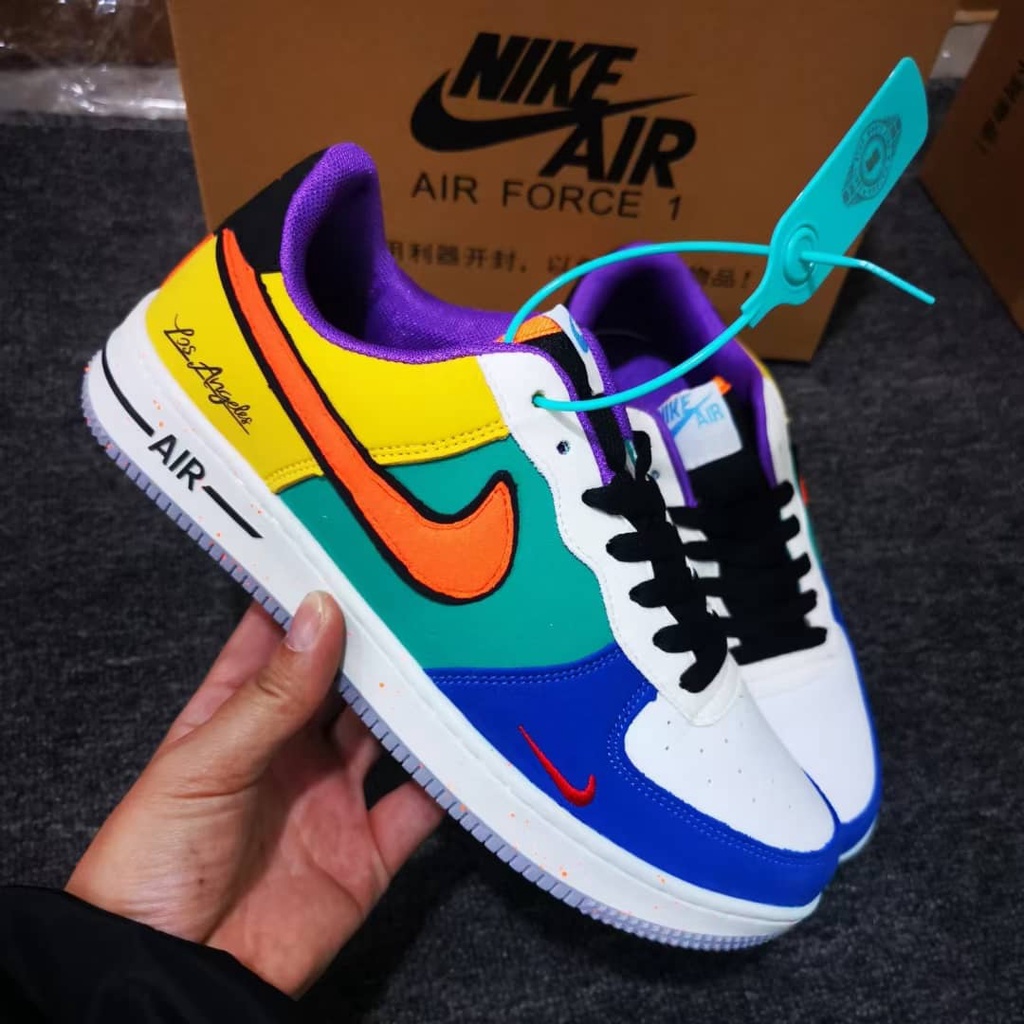 Sneakers Casual Pria Wanita Unisex NIKE AIR FORCE 1 Low What The Los Angeles