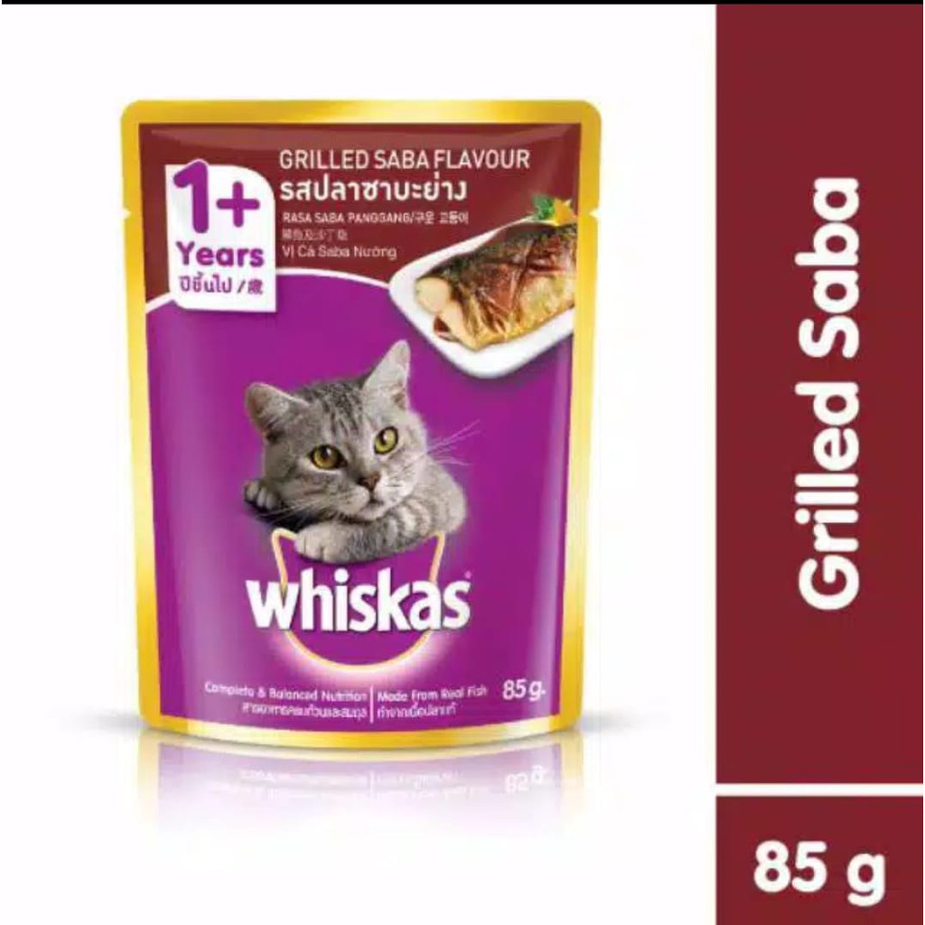 WHISKAS POUCH 85GR | MAKANAN KUCING / WEET FOOD / WHISKAS POUCH 85 GRAM