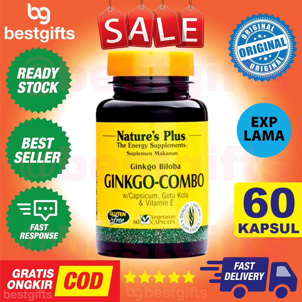 NATURE'S NATURES NATURE PLUS GINKGO COMBO BILOBA VITAMIN OTAK - 60 CAPSULES