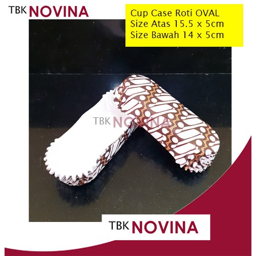 Oval Cup Case Roti / Paper Cup Oval / Kertas Alas Roti Motif BATIK - Kertas Cup Roti Oval