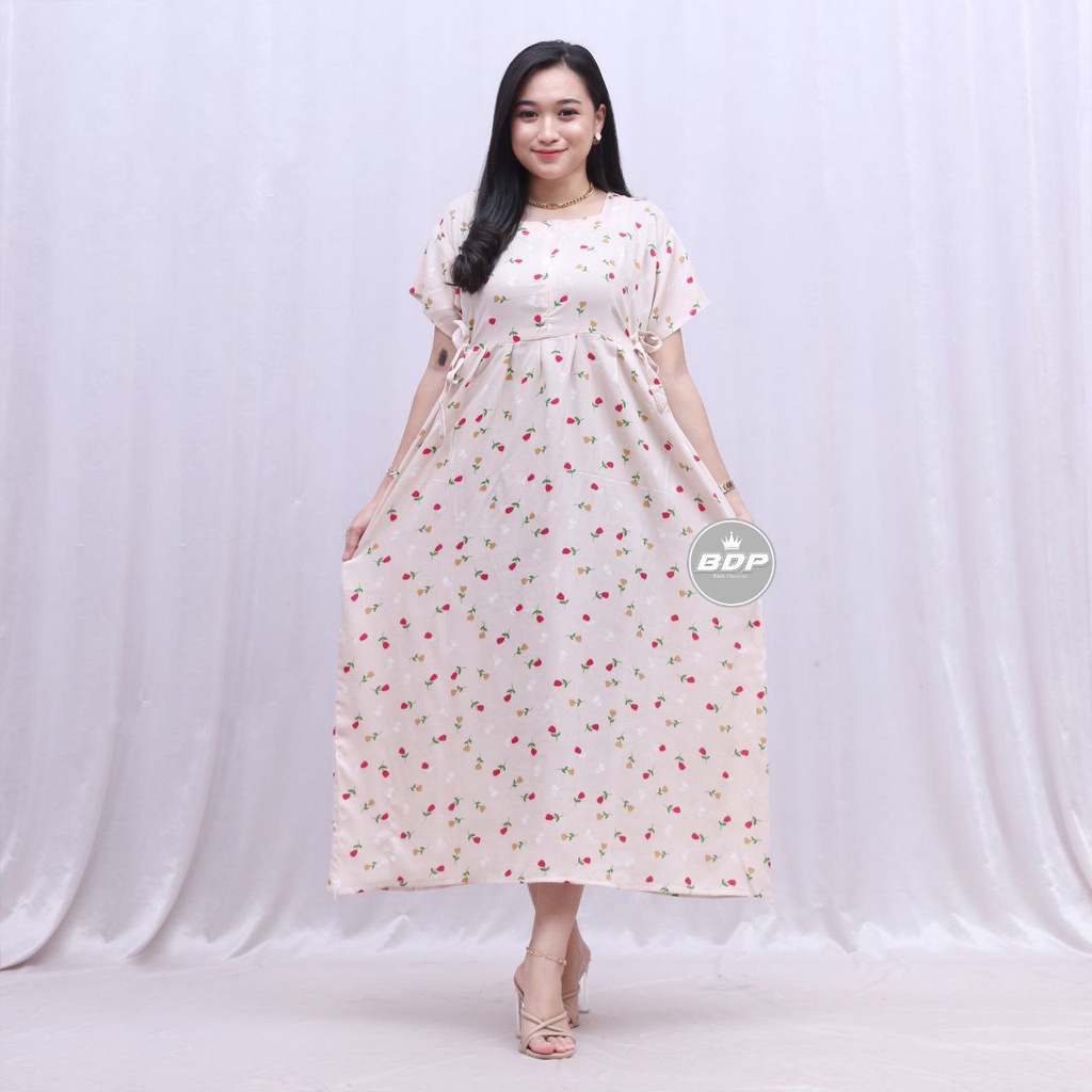 Dianputri - Daster Chibi Panjang Semata kaki Busui Kekinian Non Ruffle Dianputri-siska