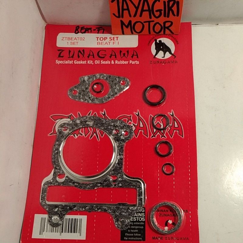 Paking Gasket Beat FI TopSet Perpak Kit Oli Oil Blok Silinder Head Packing Karet Seal Honda FullSet