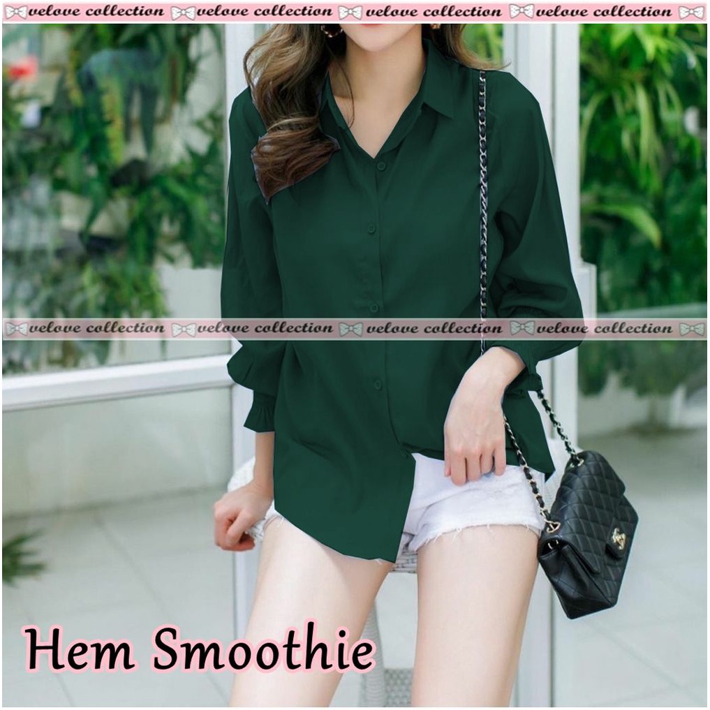 MIA STORY FASHION Hem Smoothie Atasan Wanita Super Cantik Kemeja Wanita Bahan Rayon Korean Style-2