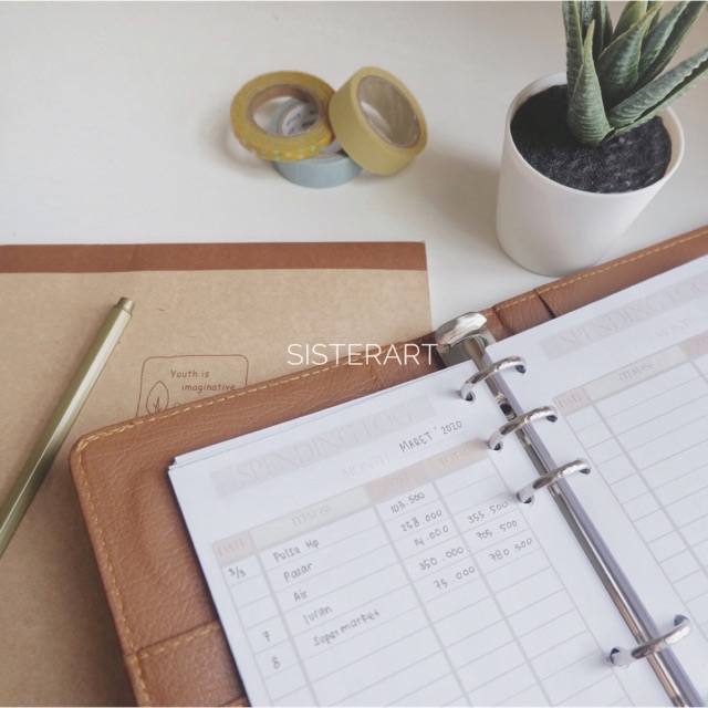 A6 refill notes tabungan catatan diary tabungan buku tabungan