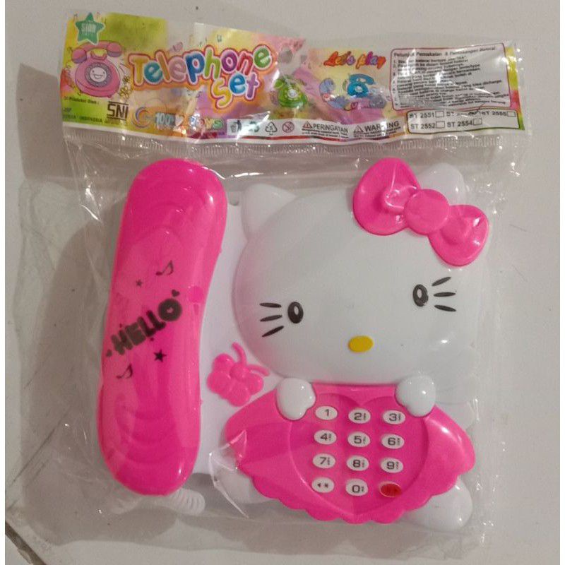 Mainan anak telepon / telephone set hello Kitty ST2553