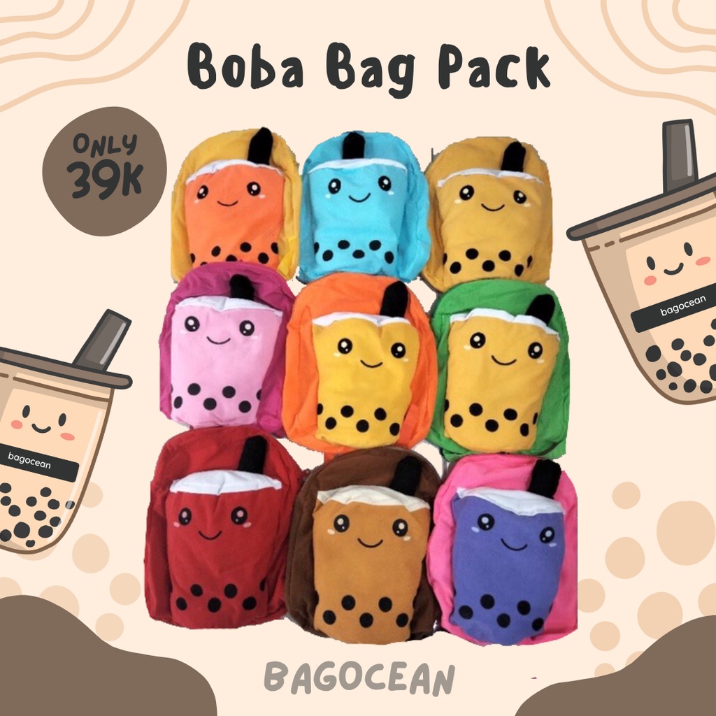 Ransel Boba Bubble Drink Anak / Tas Anak / Tas lucu Minuman Boba / Tas Mainan Anak Berkualitas / Kado Tas Bulu Ringan Murah / Tas Viral /  Tas Anak Terbaru Usia 3-6 Tahun High Quality / Tas Ransel Boneka Boba / Ransel Anak Boneka Lucu