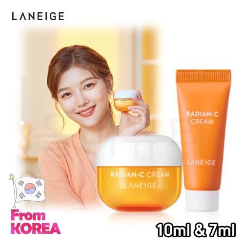 Laneige Radian C Cream 10ml 7ml Moisturizer Pelembab Vitamin C Original Skin Care Skincare Korea