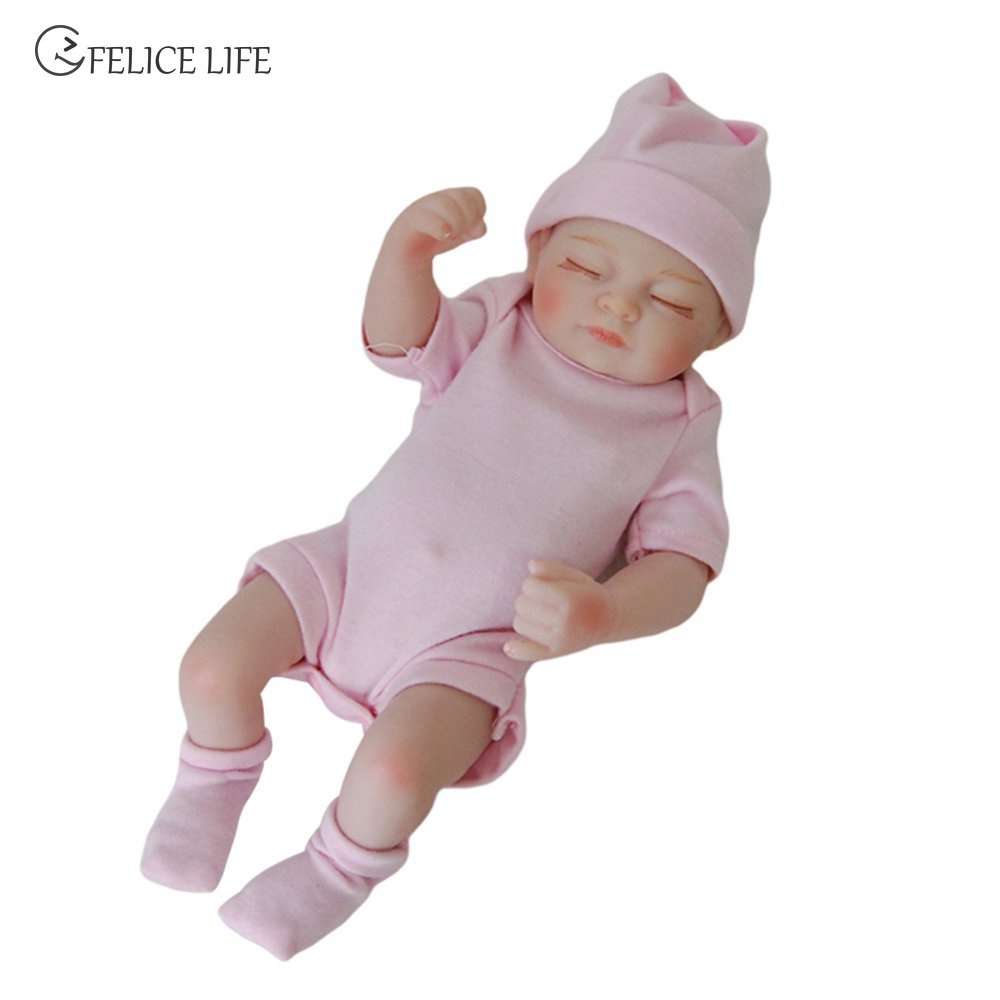 Mainan Boneka Bayi Perempuan Reborn Realistis Bahan Vinyl Lembut Untuk Anak Perempuan 3 Tahun