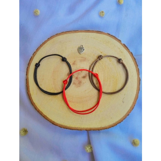 GELANG POLOS TALI KOREA // GELANG TALI HITAM // GELANG VIRAL TIKTOK // BELI 8 GRATIS 1