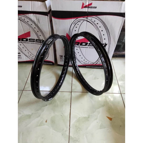 velg v Rossi Hitam glossy ring 17x140/140 sepasang
