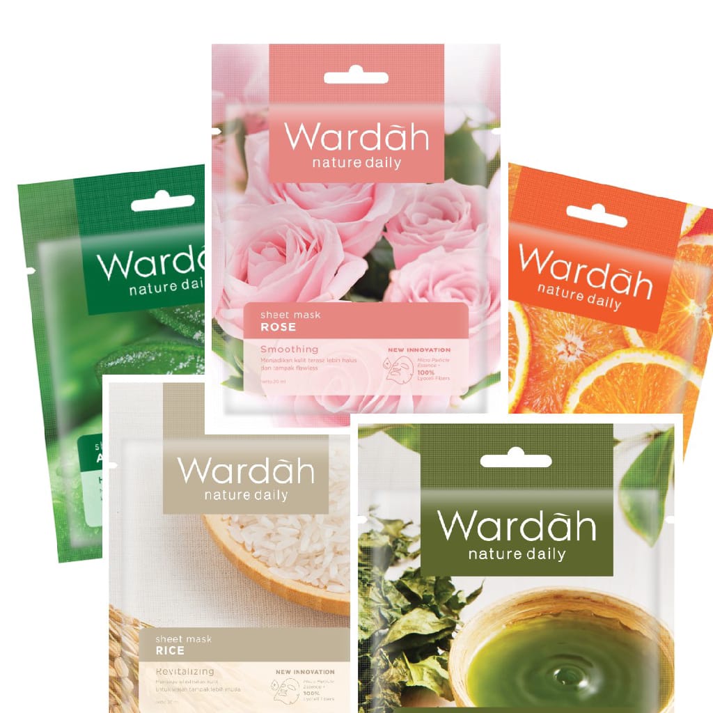 HARGA PROMO!!! Masker WARDAH Nature Daily Sheet Mask 20ml / Masker Wajah Melembabkan Kulit